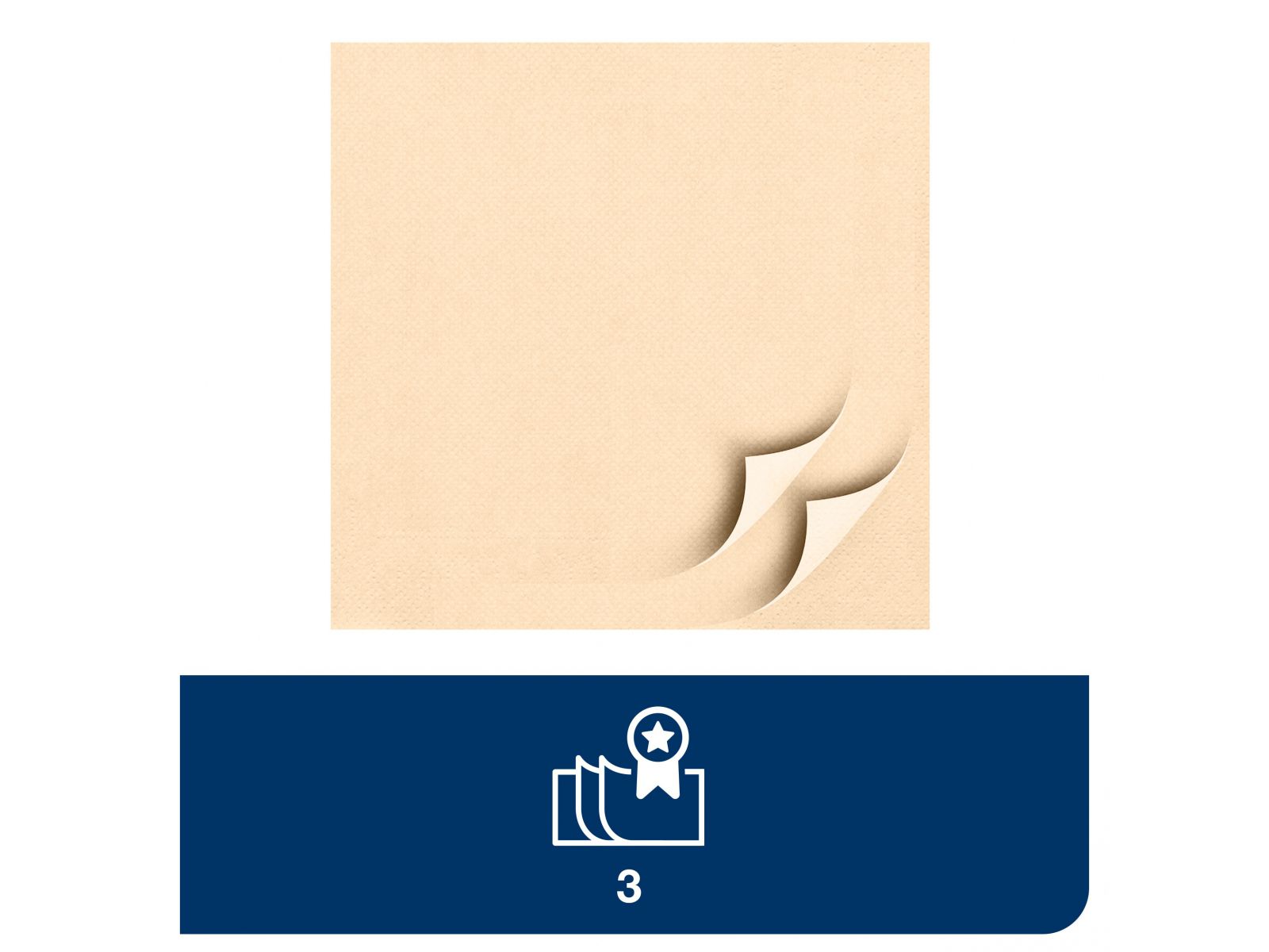Serwetki Tork 33x33 477866 Piaskowe Karton 1500 serwetek (10 x 150) Składana 1/4
